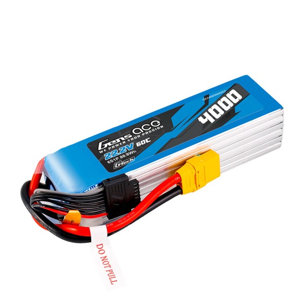 22,2V 4000mAh 60C (XT90) G-Tech LiPo, GensAce