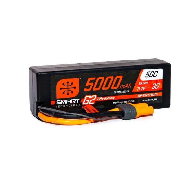 11,1V 5000mAh 50C (IC5) Smart G2 LiPo Hard Case