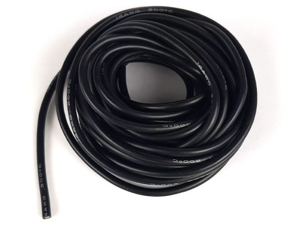 Silikonkabel 2,08mm² (14AWG) schwarz 5m