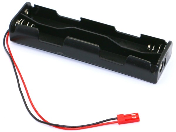 Batteriehalterung für 4 AA Zellen "Flach 2x2" (BEC Stecker)
