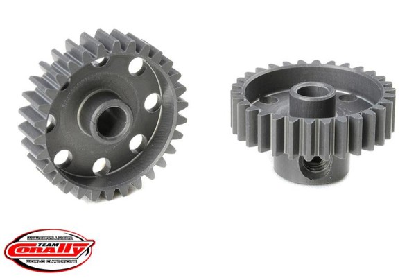 Motorritzel ALU 48dp 30Z Ø3,17mm Welle, AL7075 hart eloxiert
