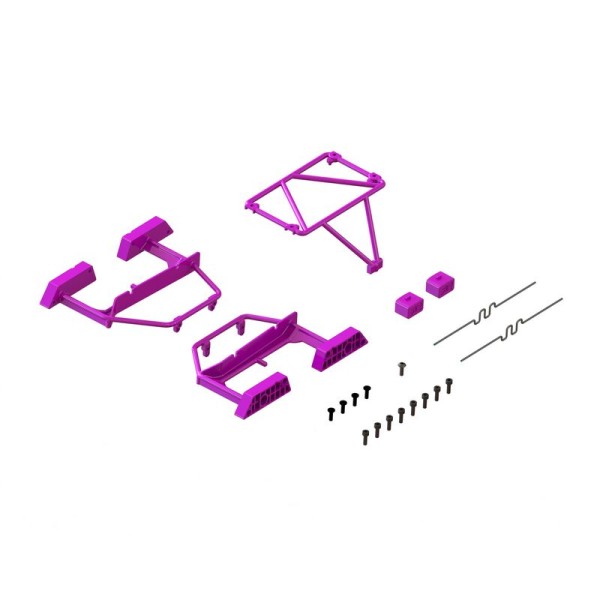 Desert Truck Karosserie Roll Cage Set Purple: GROM