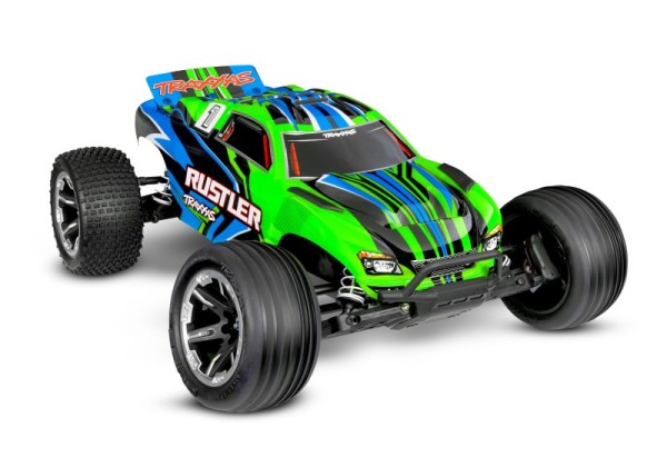 Traxxas Rustler 2WD HD grün RTR (mit Akku und 4A USB Lader)