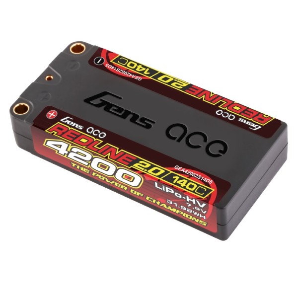 7,6V 4200mAh 130C (h18,5mm) Ultra LCG Shorty LiPo, Gensace REDLINE 2.0