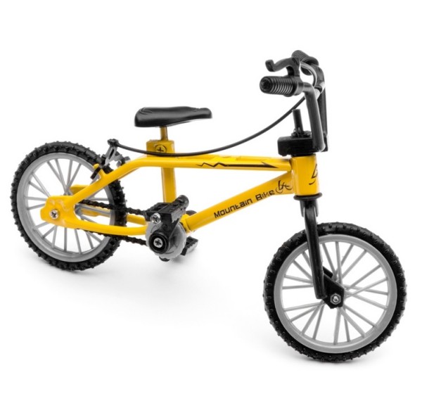 BMX Fahrrad gelb für RC-Crawler (Deko)