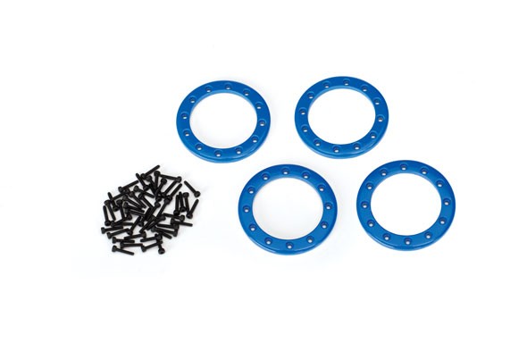 Beadlock Rings Blau (1.9') Alu (4) + Schrauben