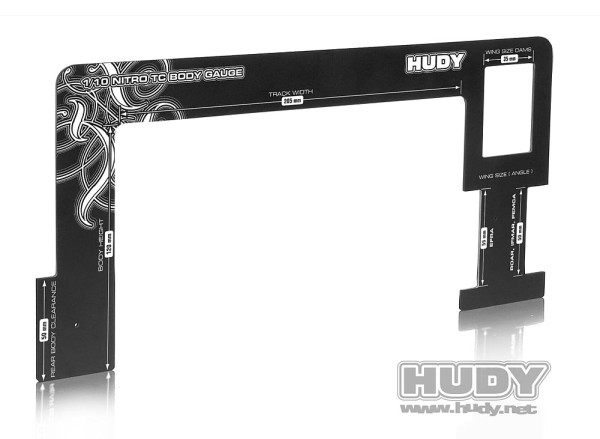 Hudy Karosseriemesslehre für 1/10 Verbrenner