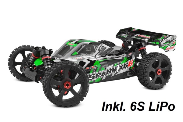 Corally Spark XB-6 6S Combo Buggy RTR grün