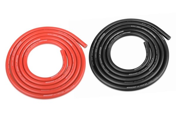 Silikonkabel 3,3mm² (12AWG) Schwarz und Rot - Extrem hochflexibel -