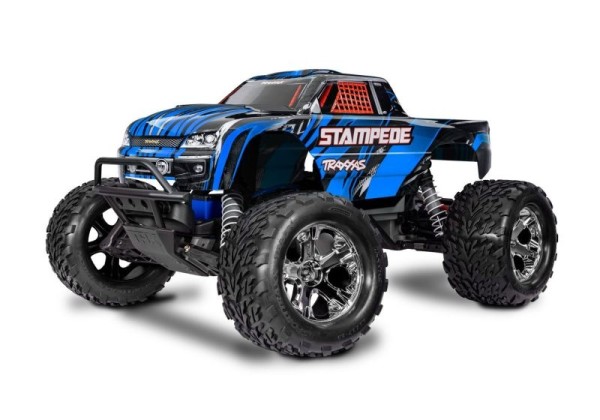 TRAXXAS Stampede HD 2WD Monster-Truck blau RTR (mit Akku und 4A USB Lader)