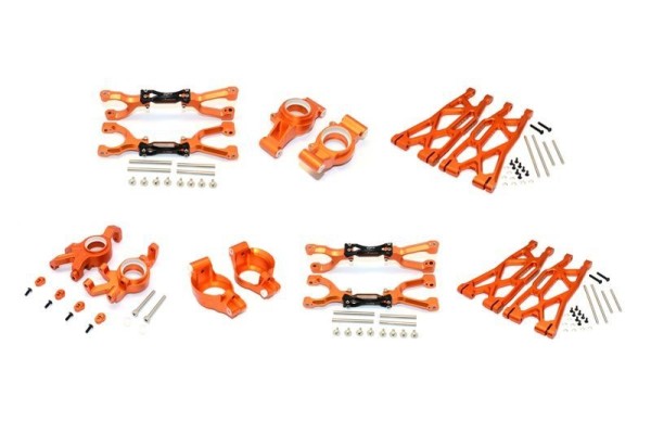 GPM Alu Querlenker - und Radträger Set für X-Maxx, orange