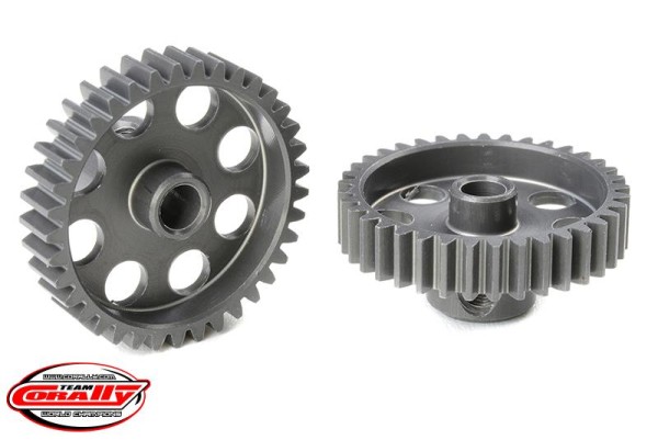 Motorritzel ALU 48dp 37Z Ø3,17mm Welle, AL7075 hart eloxiert