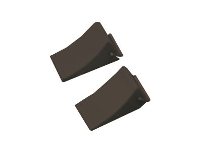 Unterlegkeil schwarz Metall (2 Stück)