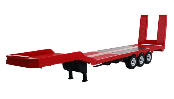 AMEWI Tieflader-Sattelauflieger rot für Scania 770 S 1:18