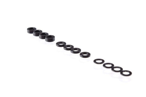 Unterlegscheiben Set schwarz 3mm (0.5mm/1.0mm/2.0mm)