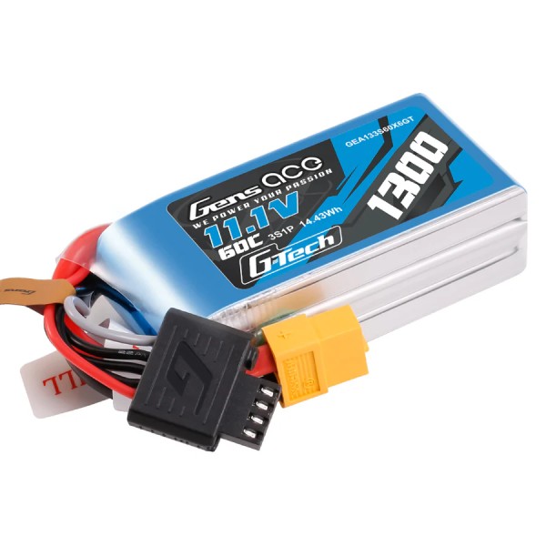 11,1V 1300mAh 60C (XT60) G-Tech LiPo, GensAce