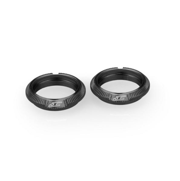 JC 13mm Alu Rändelmuttern für Dämpfer schwarz (2)