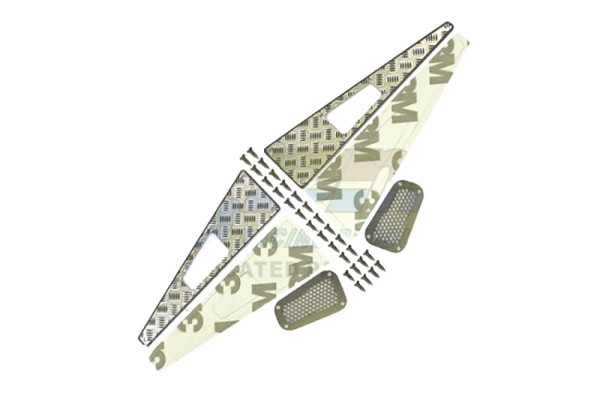 Kotflügel-Schutz vorne, Metall, silbern TRX-4M Defender