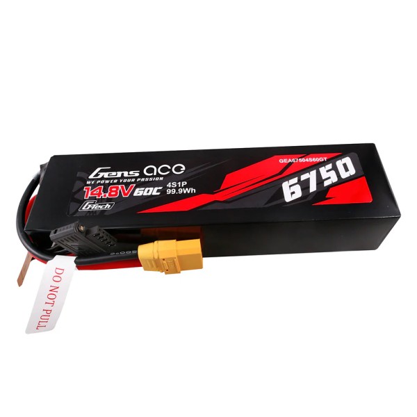 14,8V 6750mAh 60C (XT90) G-Tech Semi-Hardcase LiPo, Gens Ace