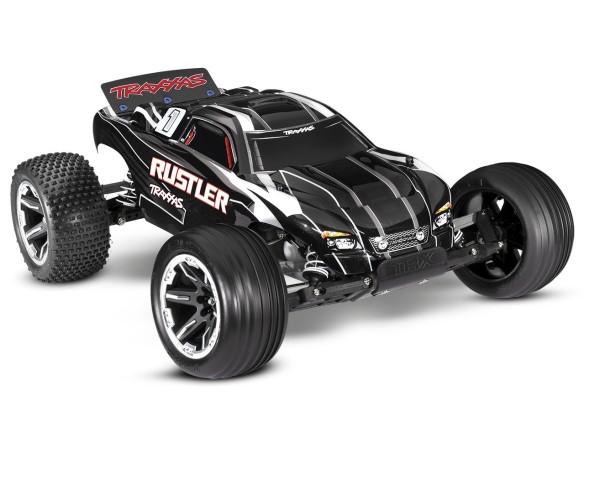 Traxxas Rustler 2WD schwarz RTR (mit Akku und 4A USB Lader)