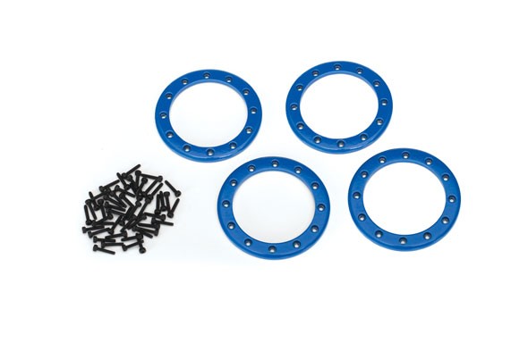 Beadlock Rings Blau (2.2') Alu (4) + Schrauben