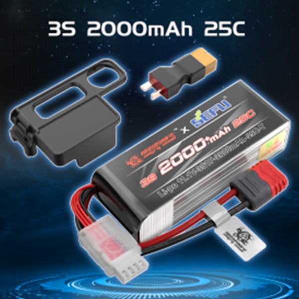 11,1V 2000mAh 25C (T-Stecker) 3S LiPo für Hyper GO 1:14