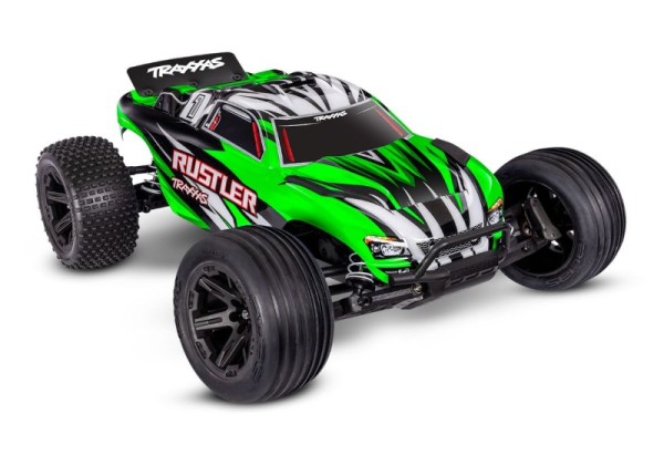 Traxxas Rustler 2WD HD grünX RTR (mit Akku und 4A USB Lader)