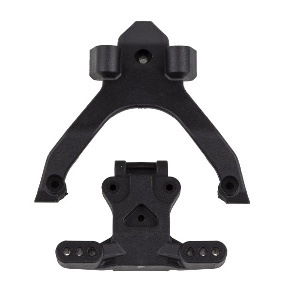 RC10B7 FT Top Plate and Ballstud Mount, carbon