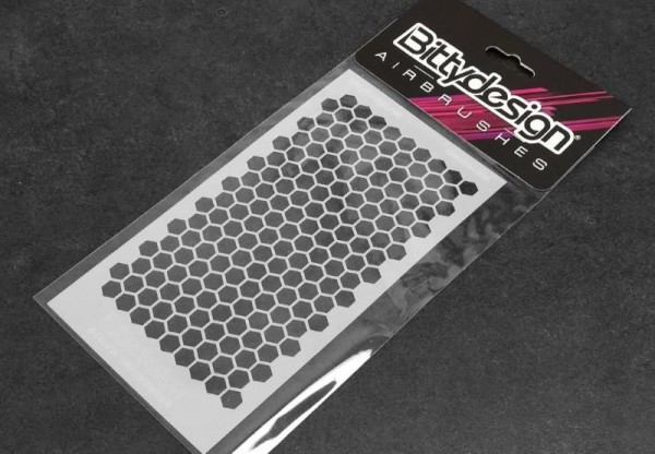 Bittydesign Lackierschablone - Honeycomb V1 large