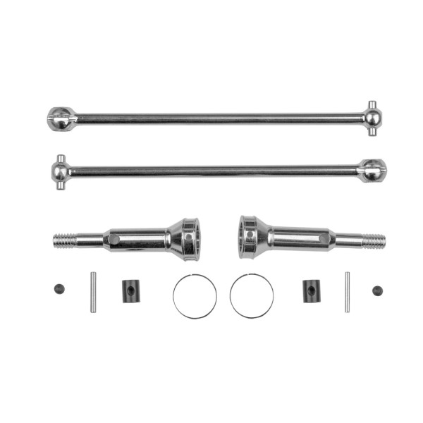 Team Associated RC10GT Rear CVA Set, 84mm, Chrome