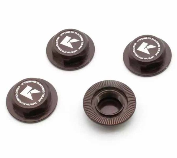 Gezahnte geschlossene Radmutter 1:8 (4) Gun Metal