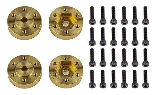 Element RC FT Enduro Beadlock Hex Adapters, brass