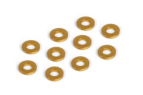Unterlegscheibe 3x6x1mm, Alu Orange (10)