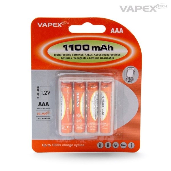 1,2V 1100mAh NiMH AAA Micro Akku (4), Vapex