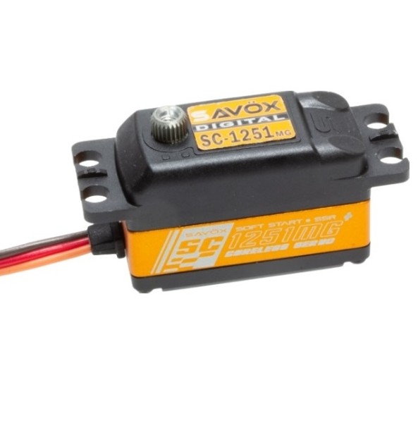 SC-1251MG+ (6V 9kg 0,09s) Low Profile Servo, Savöx