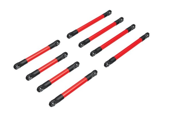 Suspension link set, 6061-T6 aluminum (red-anodized) (includ