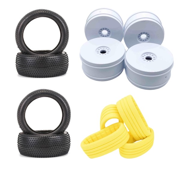 1:8 Mini Pin (gelb/medium) Set weiß, gelbe Einlage (hart)