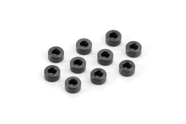 Unterlegscheibe 3x6x3mm, Alu Schwarz (10)