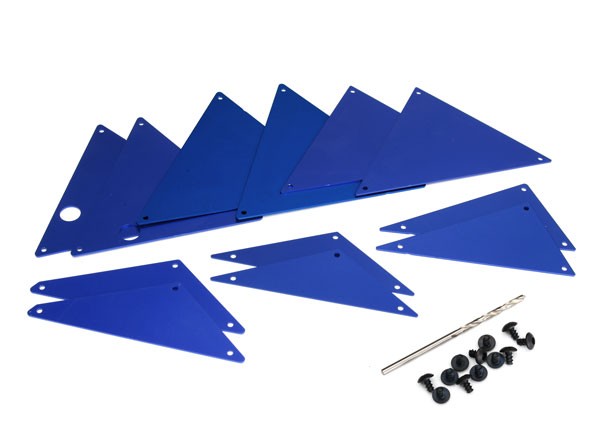 Rohrrahmen-Chassis Innen-Panle-Set Alu blau