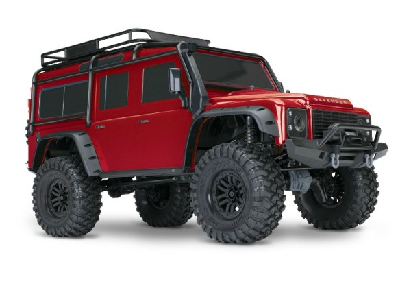 TRAXXAS TRX-4 Land Rover Defender ARTR rot -clipless-