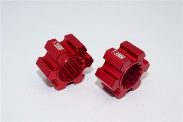 GPM Alu Wheel Sechskant (13mm Thickness) - 2Pcs Rot
