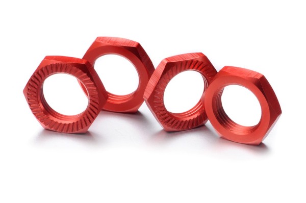 Radmutter SW17mm (M12x1,0mm) selbstsichernd rot