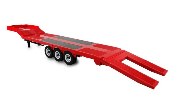AMEWI Tieflader-Sattelauflieger rot für Scania 770 S 1:18