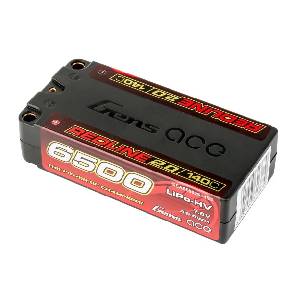 7,6V 6500mAh 140C (h25,0mm) Shorty Hardcase LiPo, Gensace REDLINE 2.0