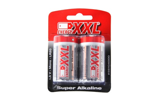 Mono Batterien Typ LR20 1,5V 18000mAh (2 Stück)