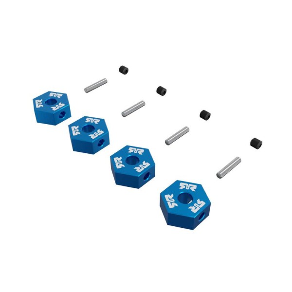 12mm Wheel Hex set (Metal) 4pcs- Blue