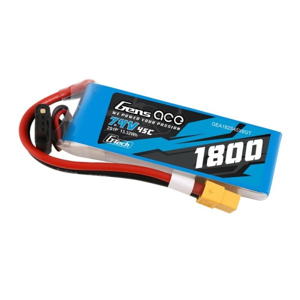 7,4V 1800mAh 45C (XT60) G-TECH Lipo, GensAce