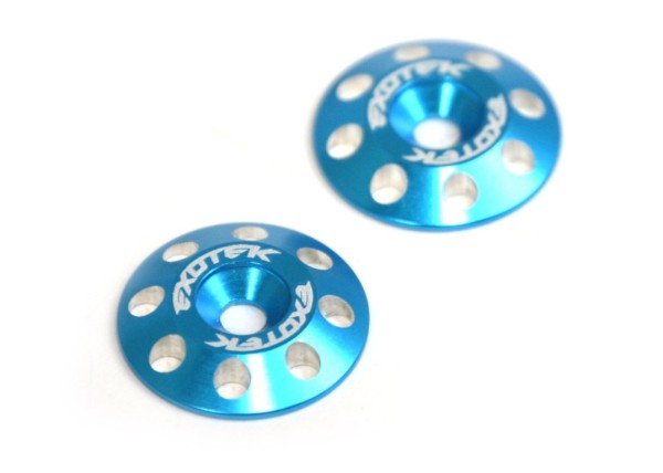 Heckspoilerscheiben 1:10 6061 16mm blau (2), EXOTEK