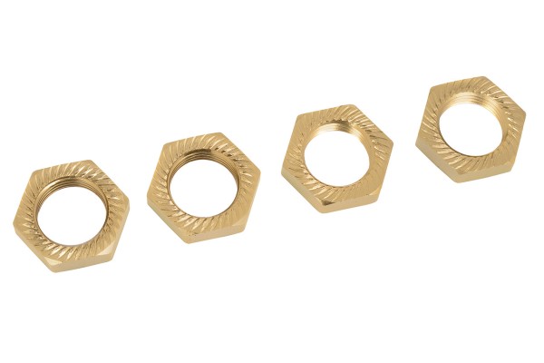 Team Corally - Wheel Nut - Aluminum - Serrated - LE - 4 Pcs