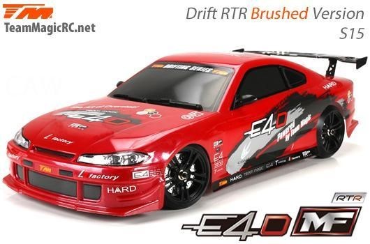 1:10 E4D-MF 4WD Brushed Drift RTR S15, Team Magic